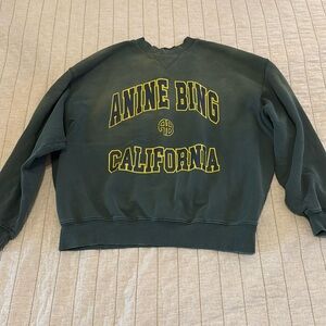 ANINE BING Jaci Sweatshirt in Washed Faded Green